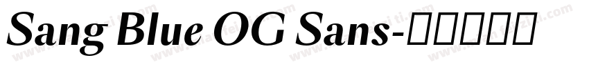 Sang Blue OG Sans字体转换